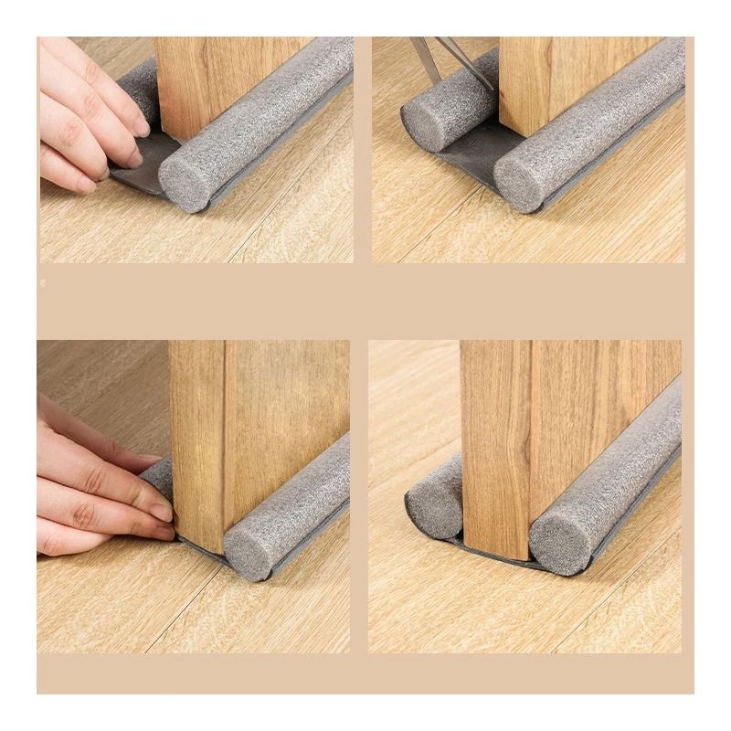 Door Bottom Sealing Strip Flexible Weatherstrip Draft Blocker Guard 4