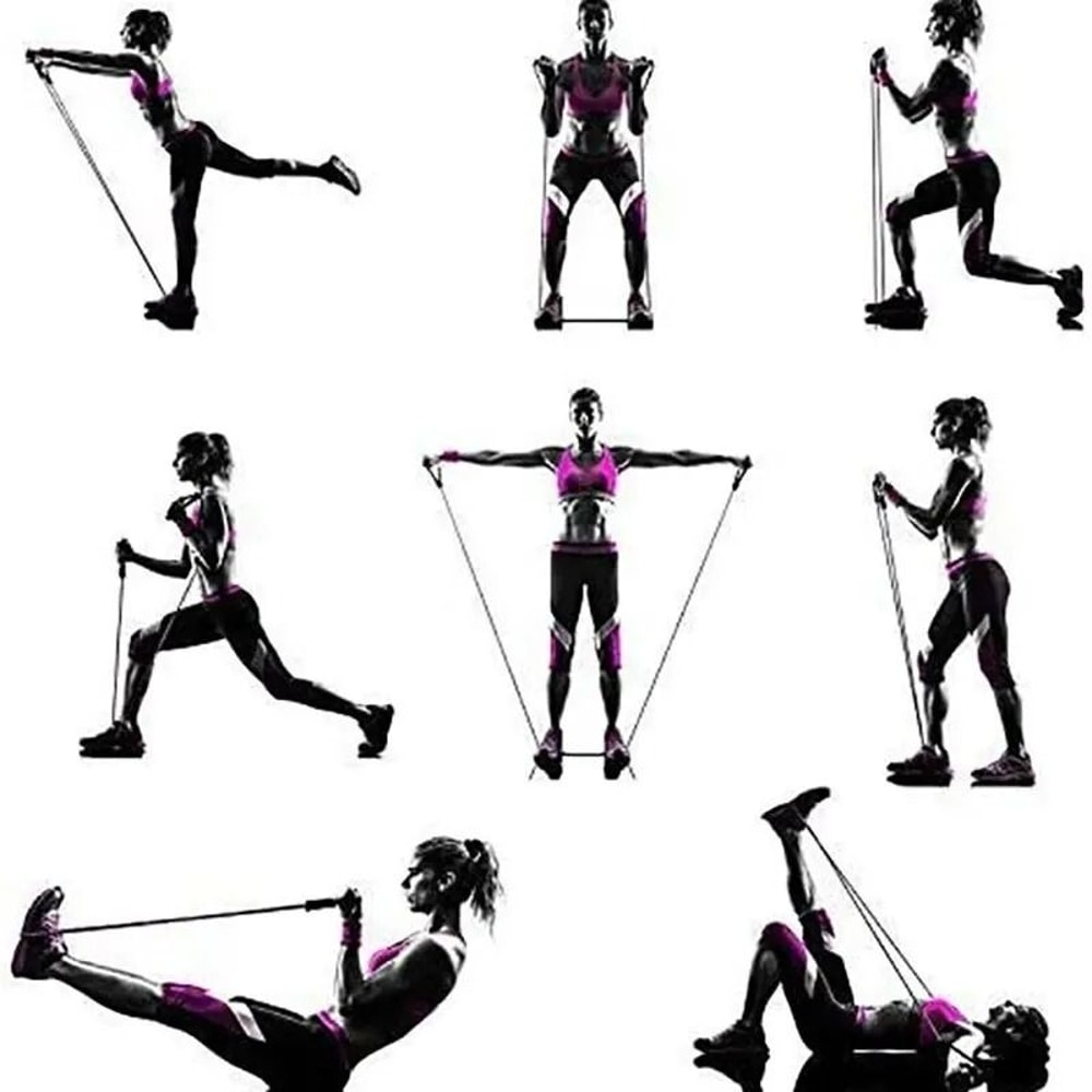 Resistance Bands With Handles Home Workout Strength Training Set 6