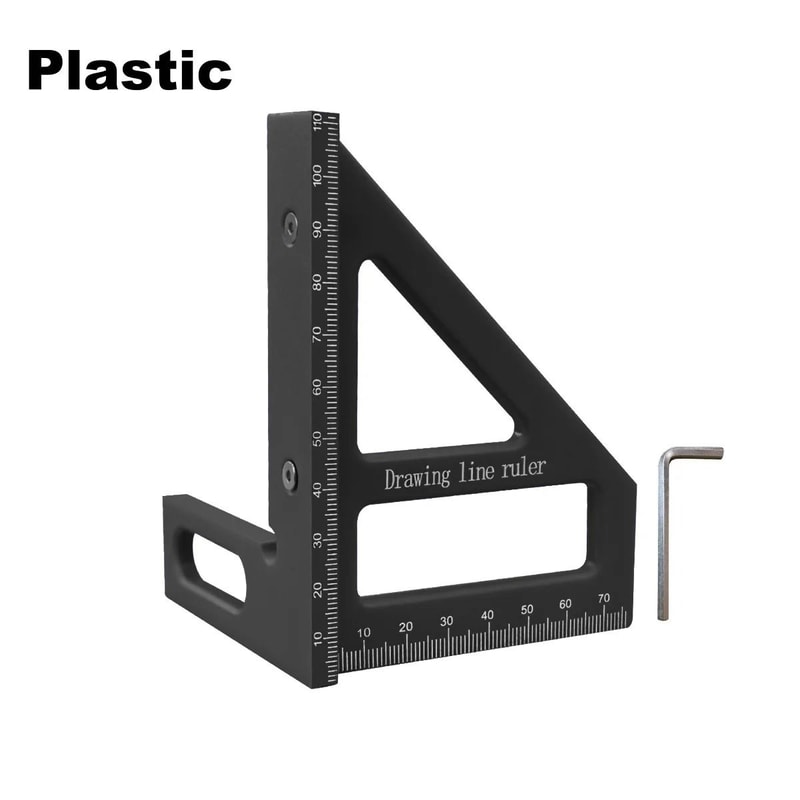 3D Multi Angle Carpenter Square Protractor Precision Woodworking Ruler 45 And 90 Degree Tool 8