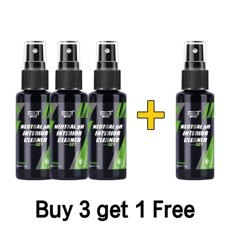 HGKJ S21 Car Interior Cleaner Multipurpose Waterless Auto Cleaning Spray For Leather Fabric And Das 5