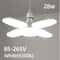 Foldable LED Garage Light E27 High Brightness Fan Blade Bulb 6500K Ceiling Light 1