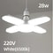 Foldable LED Garage Light E27 High Brightness Fan Blade Bulb 6500K Ceiling Light 2