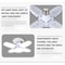 Foldable LED Garage Light E27 High Brightness Fan Blade Bulb 6500K Ceiling Light 6