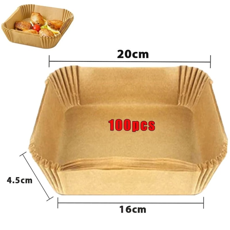 Disposable Air Fryer Paper Liners Non Stick Round Baking Sheets For Easy Clean Cooking 10