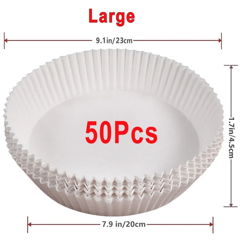 Disposable Air Fryer Paper Liners Non Stick Round Baking Sheets For Easy Clean Cooking 6