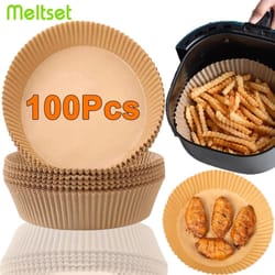 disposable air fryer paper liners non stick round baking sheets for easy clean cooking