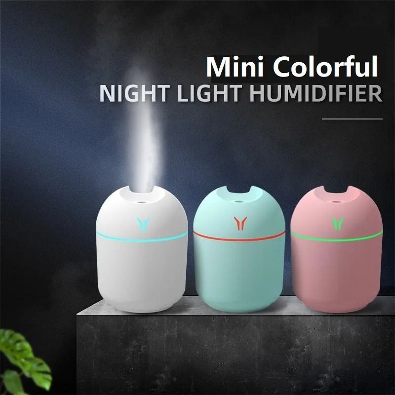 USB Mini Humidifier And Essential Oil Diffuser With LED Light Ultrasonic Mist Maker 0