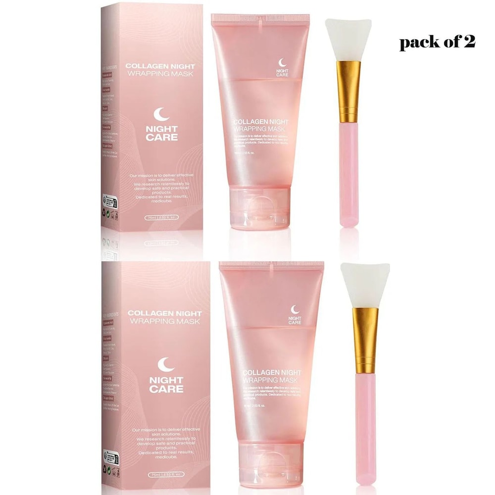Collagen Overnight Peel Off Face Mask Hydrating Firming Skin Elasticity Treatment 3