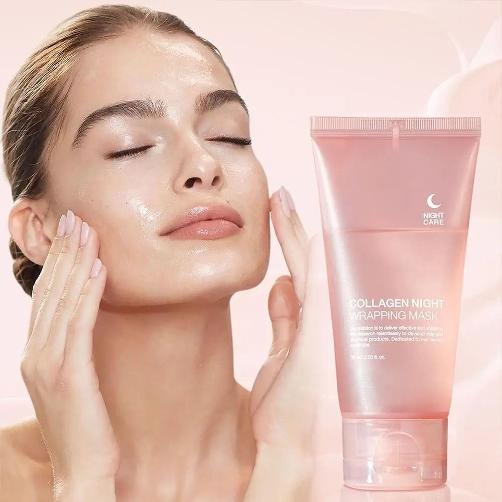 Collagen Overnight Peel Off Face Mask Hydrating Firming Skin Elasticity Treatment 8