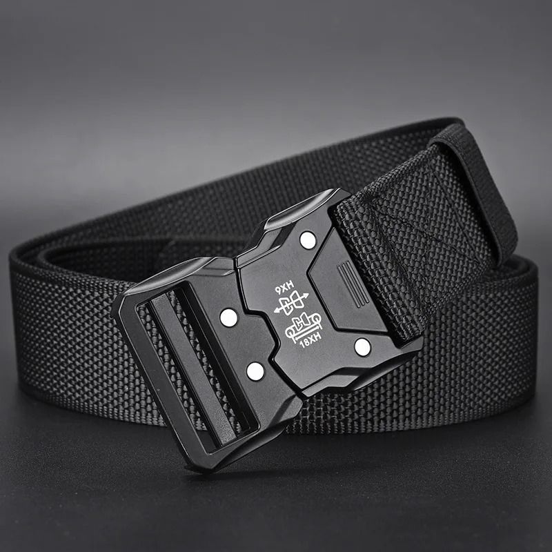Tactical Waist Belt With Automatic Buckle Durable Adjustable Outdoor Utility Belt 1