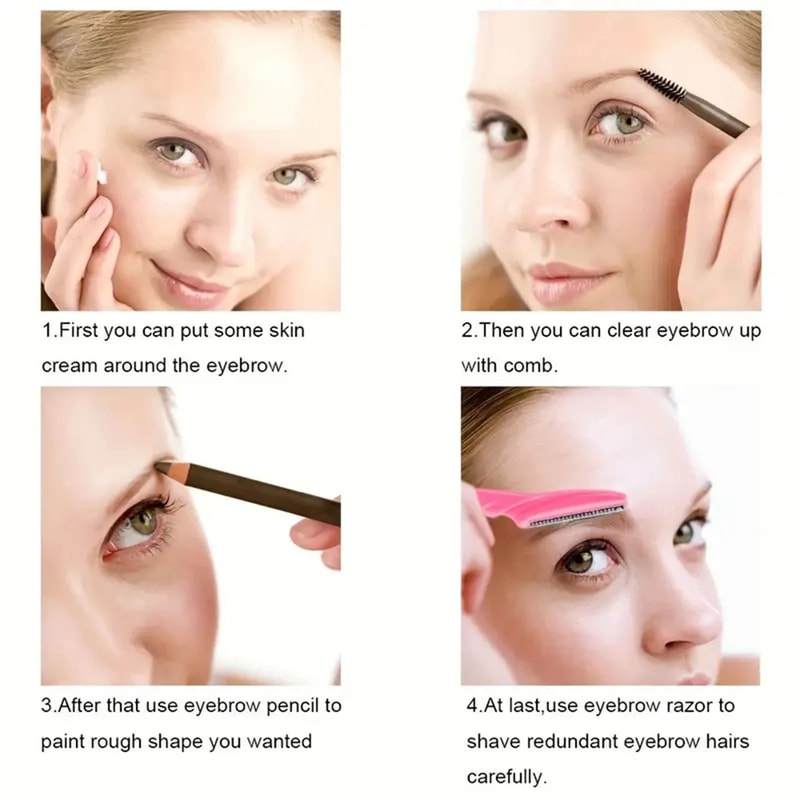 Eyebrow Razor Face Shaver Set Safe Dermaplaning Tool For Women And Men 12
