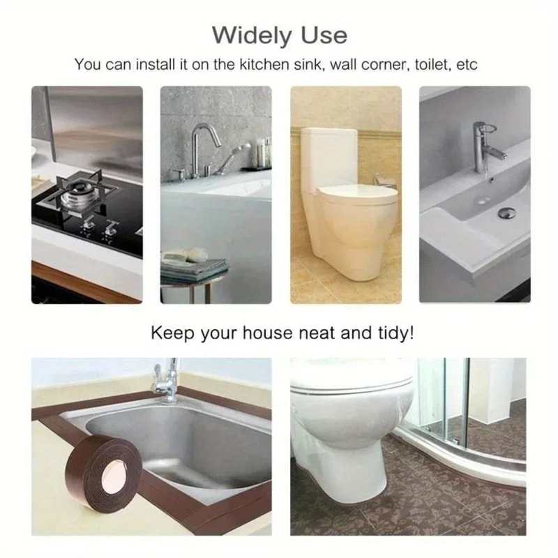 Waterproof Sealing Tape For Bathroom Self Adhesive Sink Shower And Bathtub Gap Cover 6