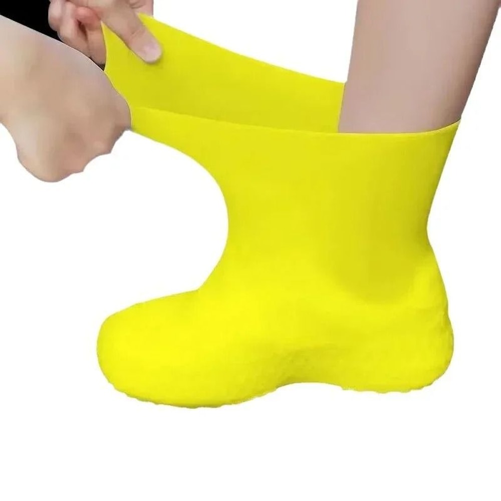 Waterproof Silicone Shoe Covers Reusable Anti Slip Rain Boot Protectors 0