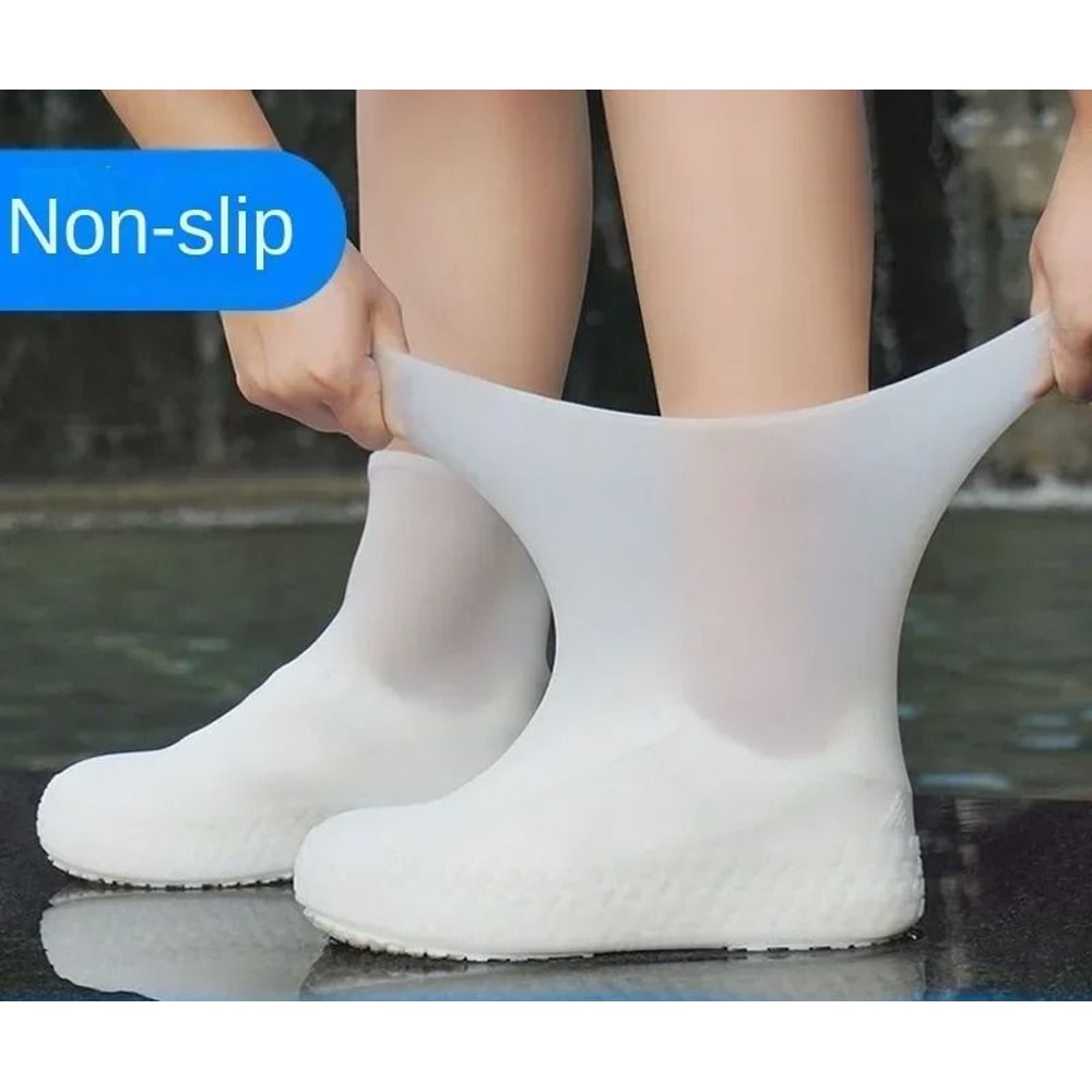 Waterproof Silicone Shoe Covers Reusable Anti Slip Rain Boot Protectors 6