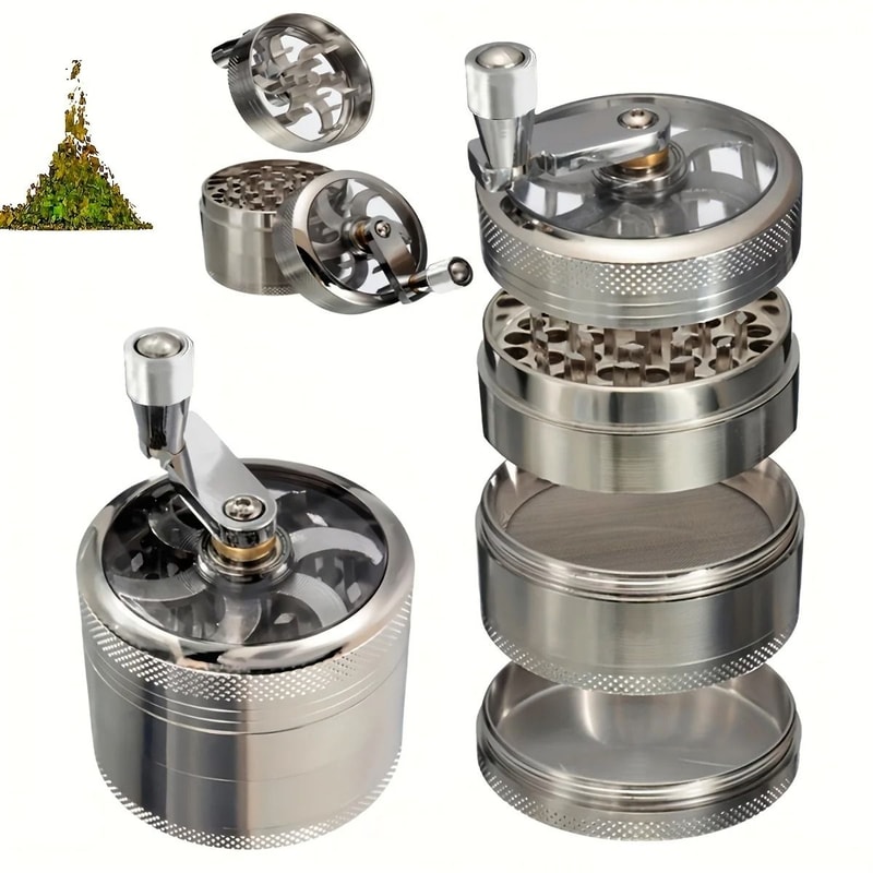 Manual Spice Grinder For Nutmeg Pepper And Rock Salt Heavy Duty Kitchen Crusher 0