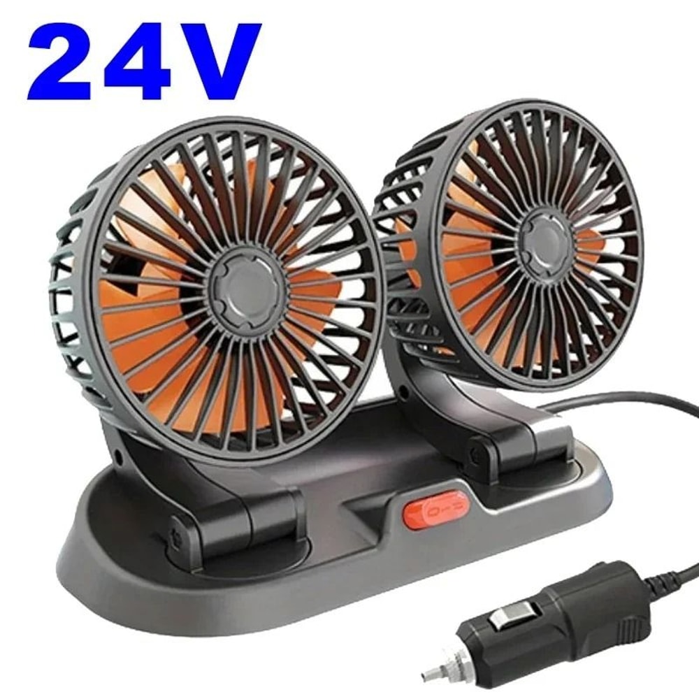 Triple Head Car Fan 360 Adjustable USB 12V Cooling Fan Silent Air Circulator 4