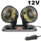 Triple Head Car Fan 360 Adjustable USB 12V Cooling Fan Silent Air Circulator 3