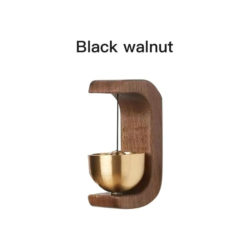 Magnetic Door Bell Wind Chime Wooden Copper Entry Reminder Bell For Home And Car 1