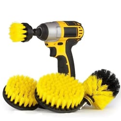 drill brush cleaning kit power scrubber attachments for carpet glass tires and surfaces