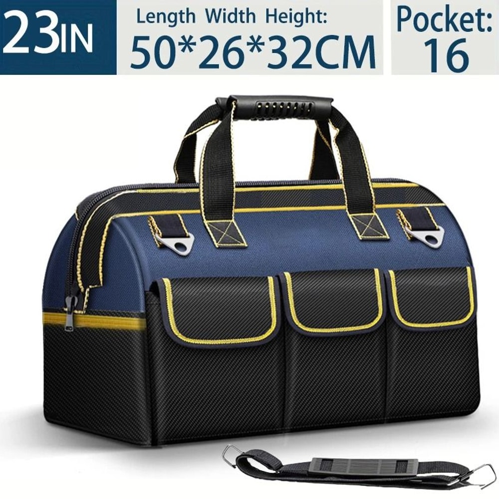 Heavy Duty Tool Bag Waterproof Multi Pocket Electrician Storage Organizer Large Capacity 6