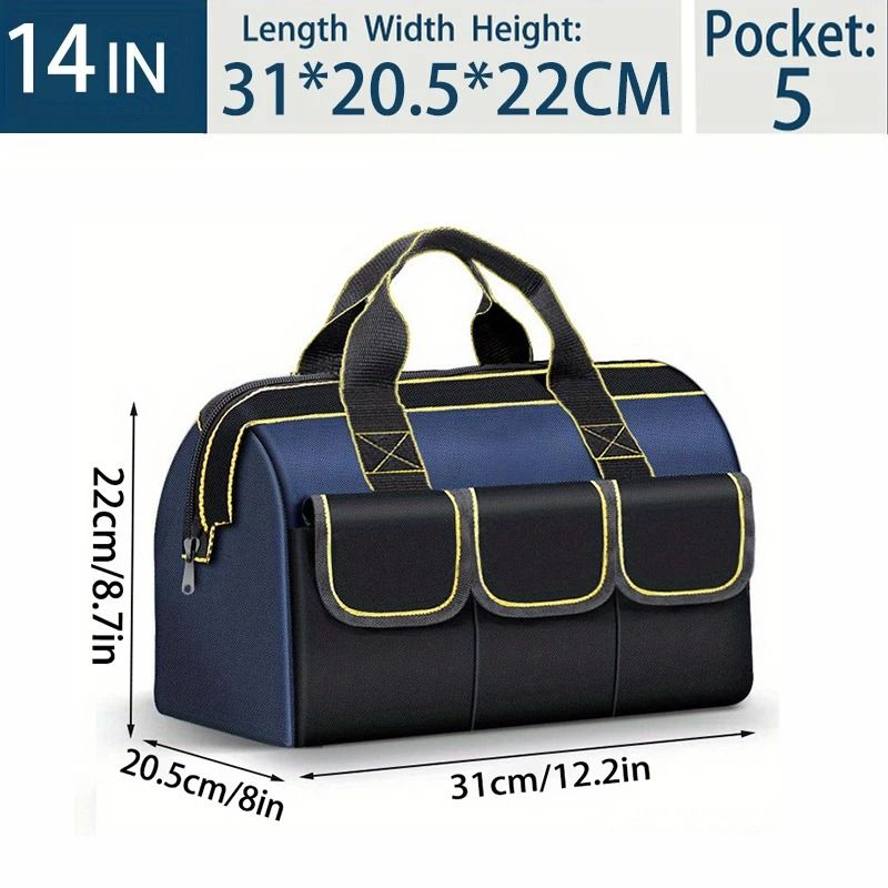 Heavy Duty Tool Bag Waterproof Multi Pocket Electrician Storage Organizer Large Capacity 4