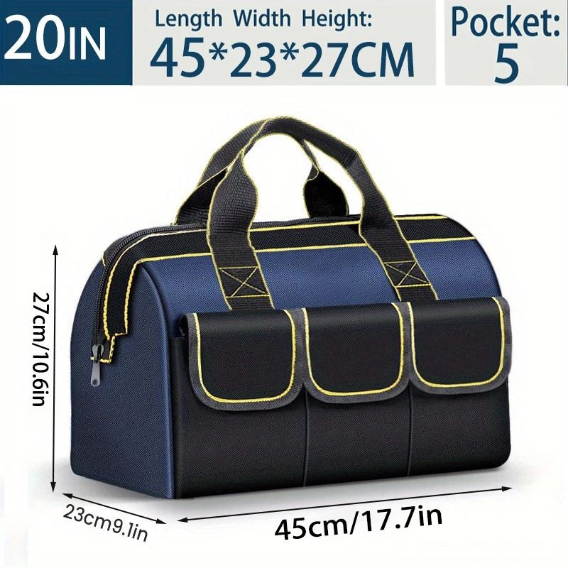 Heavy Duty Tool Bag Waterproof Multi Pocket Electrician Storage Organizer Large Capacity 1