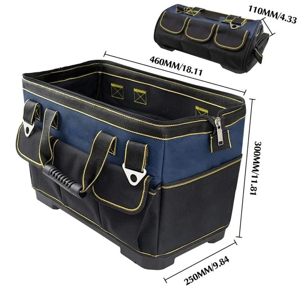 Heavy Duty Tool Bag Waterproof Multi Pocket Electrician Storage Organizer Large Capacity 14