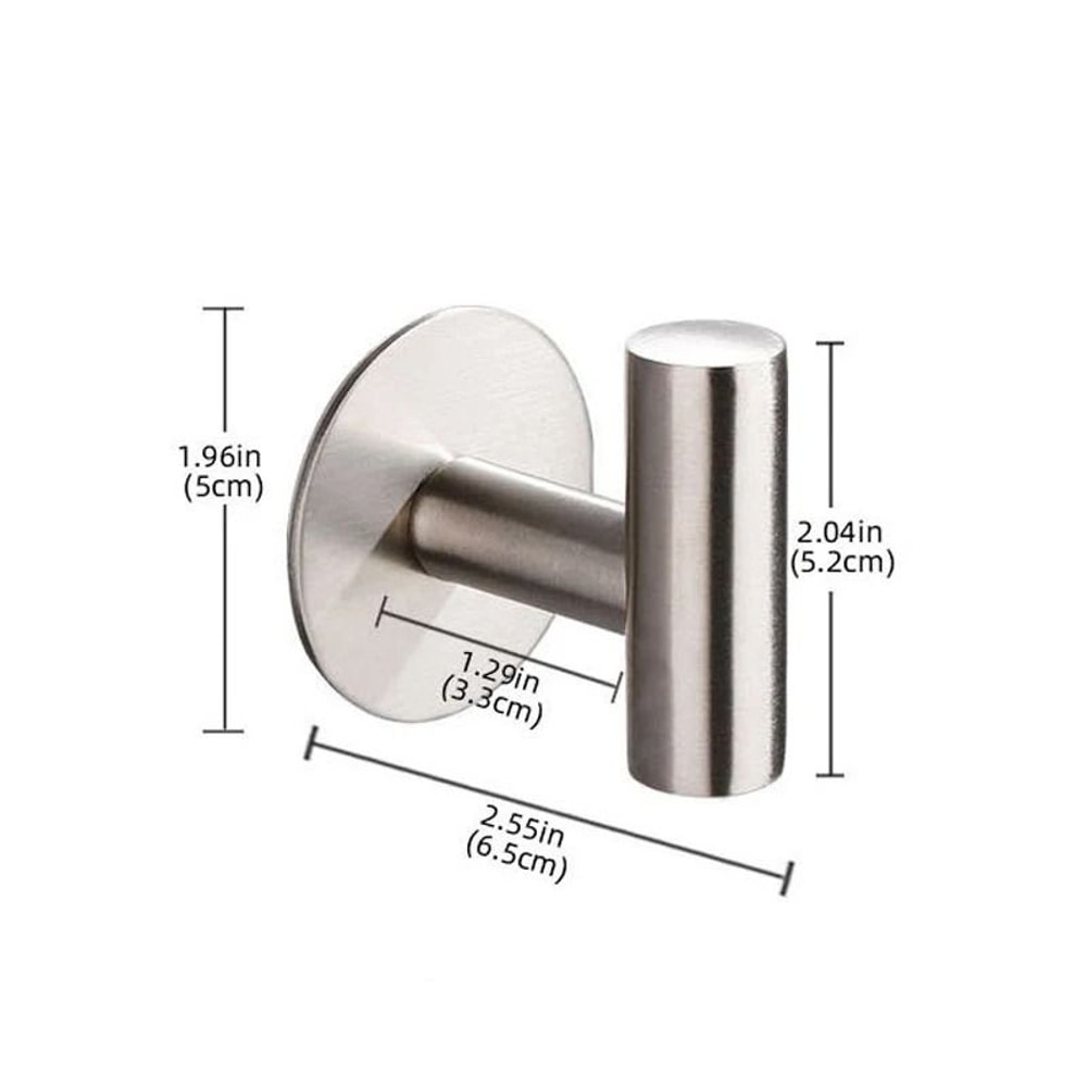 Stainless Steel Adhesive Wall Hook Heavy Duty Towel And Robe Holder 3