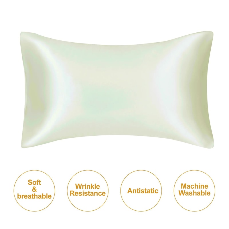 Mulberry Silk Pillowcase Soft Silky Satin Pillow Cover For Hair And Skin Care 4