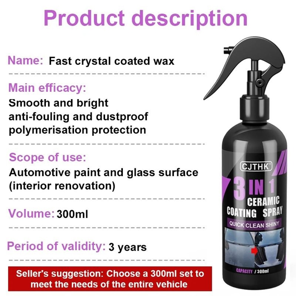 Car Ceramic Coating Nano Hydrophobic Paint Protection Liquid Polish 9