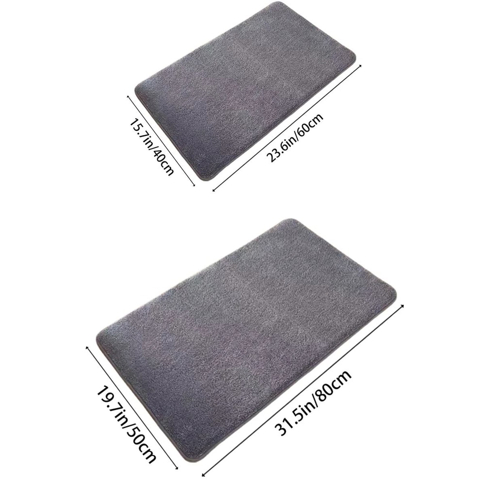 Super Absorbent Bath Mat Non Slip Coral Velvet Bathroom Floor Rug 6