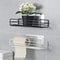 Metal Floating Wall Shelf Bathroom Organizer Kitchen Storage Rack 8