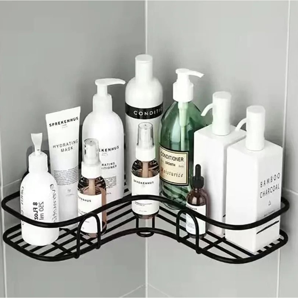Metal Floating Wall Shelf Bathroom Organizer Kitchen Storage Rack 9