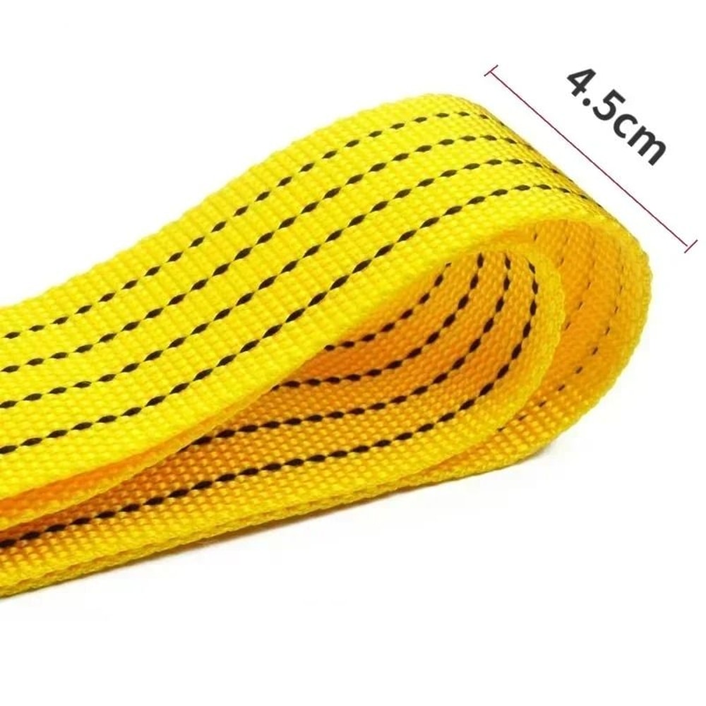 Heavy Duty Car Tow Cable High Strength Towing Strap With Hooks For Emergency Road Recovery 4