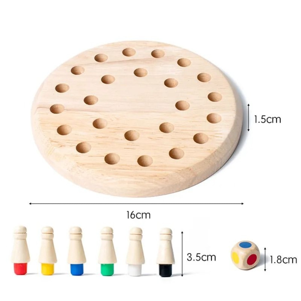 Wooden Memory Matching Game Montessori Educational Color Matching Toy For Kids 1