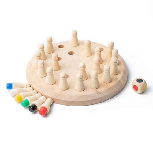Wooden Memory Matching Game Montessori Educational Color Matching Toy for Kids
