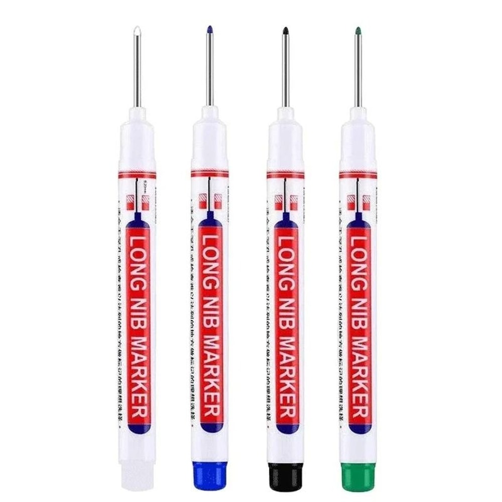 Deep Hole Long Nib Marker Set Precision Construction Marker For Wood Metal And DIY Projects 18