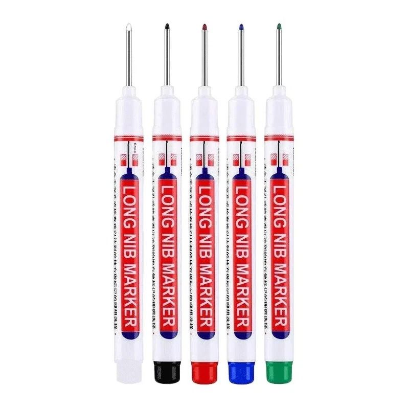 Deep Hole Long Nib Marker Set Precision Construction Marker For Wood Metal And DIY Projects 25