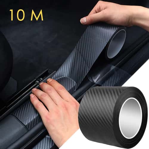 Carbon Fiber Car Door Protector Tape Waterproof Scratch Protection Film for Edges and Mirrors
