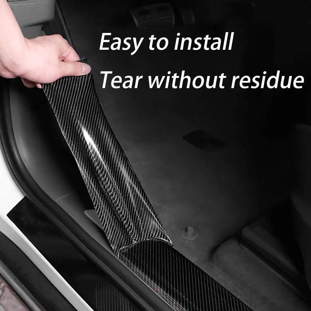 Carbon Fiber Car Door Protector Tape Waterproof Scratch Protection Film For Edges And Mirrors 6