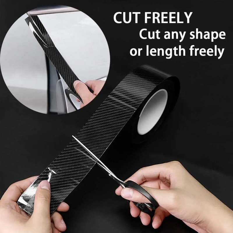Carbon Fiber Car Door Protector Tape Waterproof Scratch Protection Film For Edges And Mirrors 9
