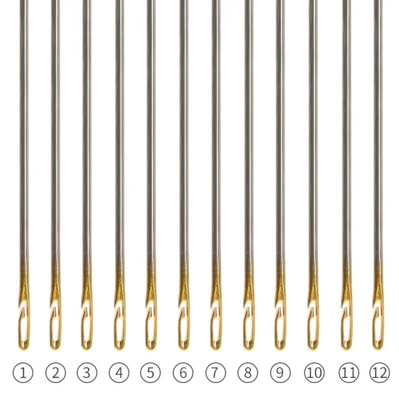 Self Threading Sewing Needles Set Automatic Easy Thread Needles For Hand Sewing And DIY Crafts 7