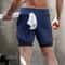 Mens 2 In 1 Workout Shorts Quick Dry Running Gym Shorts With Inner Liner 3