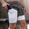 Mens 2 In 1 Workout Shorts Quick Dry Running Gym Shorts With Inner Liner 14