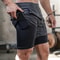 Mens 2 In 1 Workout Shorts Quick Dry Running Gym Shorts With Inner Liner 16
