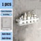 No Drill Bathroom Shelf Wall Mounted Shower Corner Rack Aluminum Storage Organizer 4