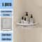 No Drill Bathroom Shelf Wall Mounted Shower Corner Rack Aluminum Storage Organizer 1