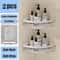 No Drill Bathroom Shelf Wall Mounted Shower Corner Rack Aluminum Storage Organizer 7