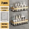 No Drill Bathroom Shelf Wall Mounted Shower Corner Rack Aluminum Storage Organizer 10