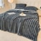 Thick Striped Multifunctional Blanket Soft Throw Bed Cover And Cozy Nap Blanket 11